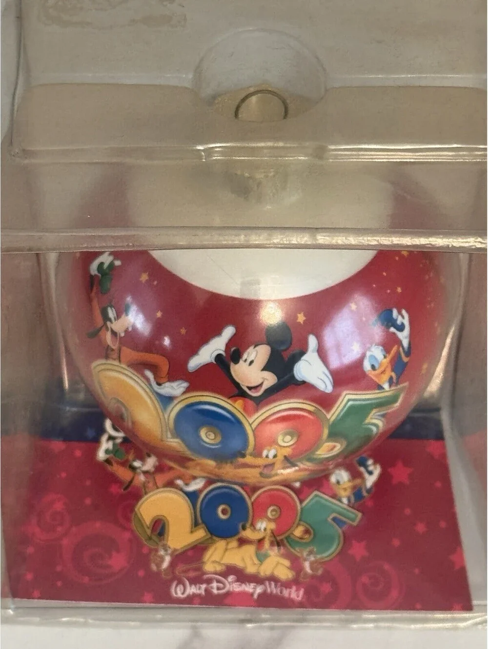Vintage Disneyland 50th Anniversary 2005 Glass Ball Ornament,  Party Never Ends